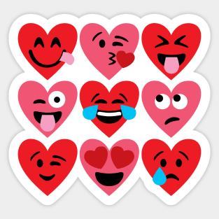 Emoji Hearts Sticker